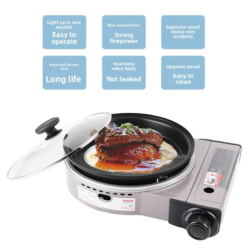 Camping Cooking Gas Stove - Przenośna, wiatroodporna kuchenka gazowa na butan