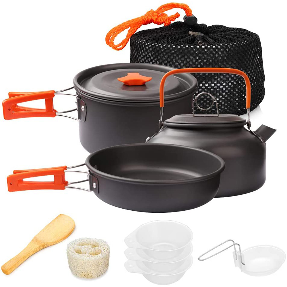 Camping Cooking Backpack - 1 sztuk/1 zestaw zestaw naczyń kempingowych