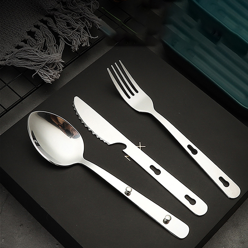 Camping Cooking Knife Set - 3 szt./zestaw Przenośny Zestaw Sztućców Ze