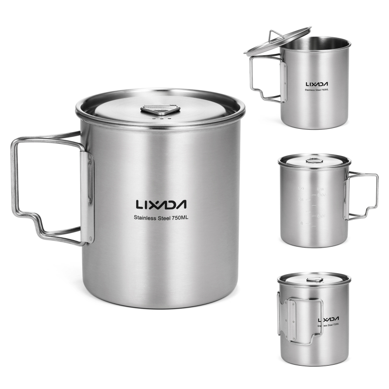 Camping Cooking Backpack - Lixada Kubek 750ml Outdoorowy Kubek ze