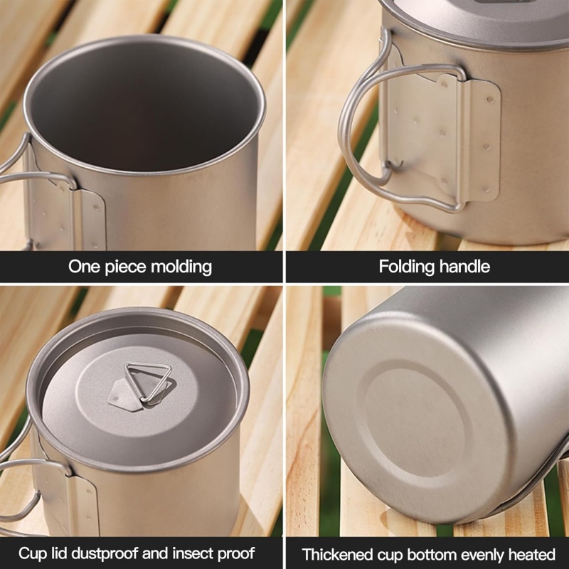 Tytanowy kubek turystyczny ze  – Camping Cooking Backpack recenzja i cena