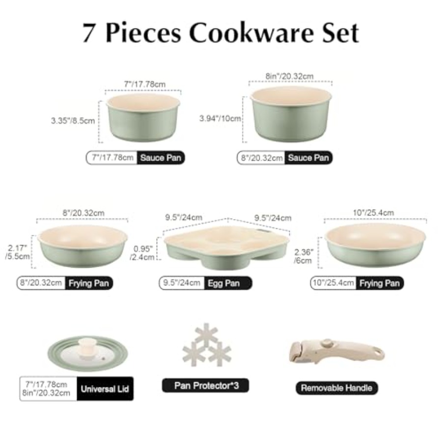 Zestaw ceramicznych garnków i  – Camping Cooking Set Detachable Handle recenzja i cena