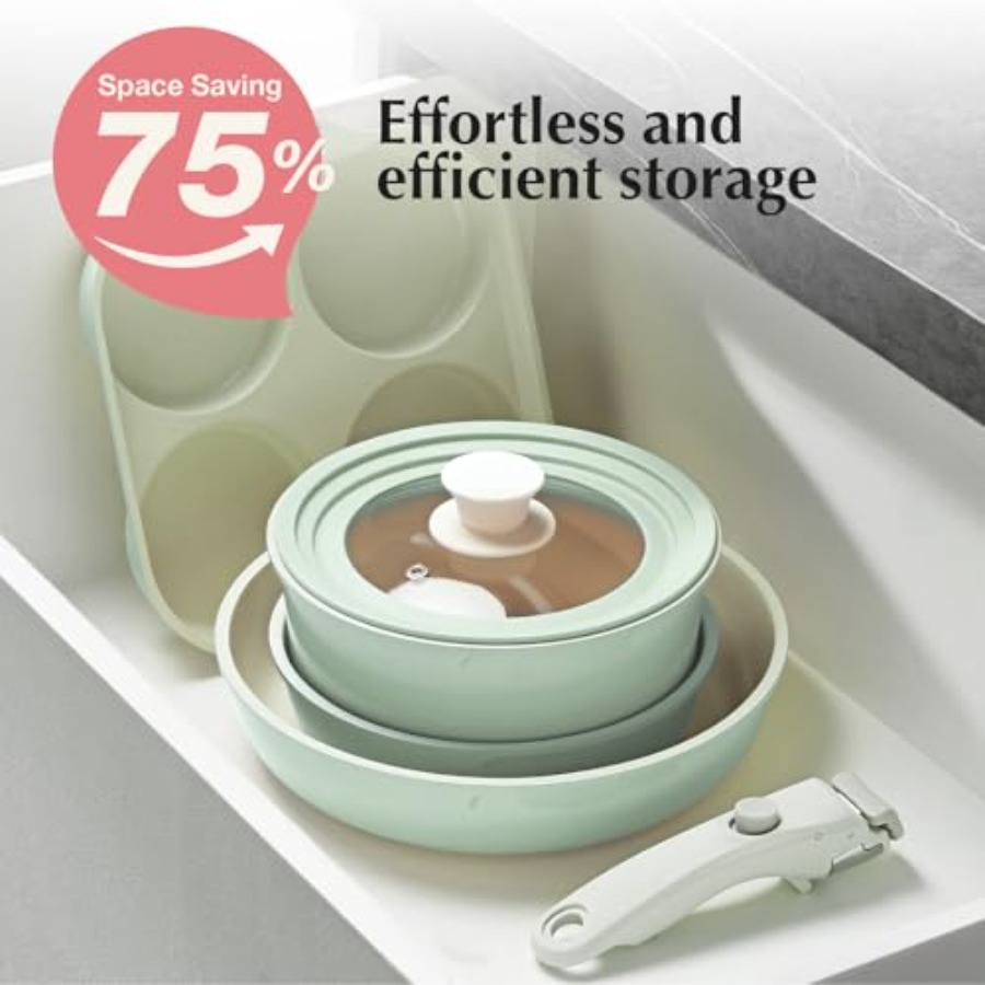 Zestaw ceramicznych garnków i  – Camping Cooking Set Detachable Handle recenzja i cena