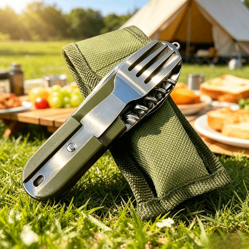 Zestaw sztućców kempingowych 7 – Camping Cooking Knife Set recenzja i cena