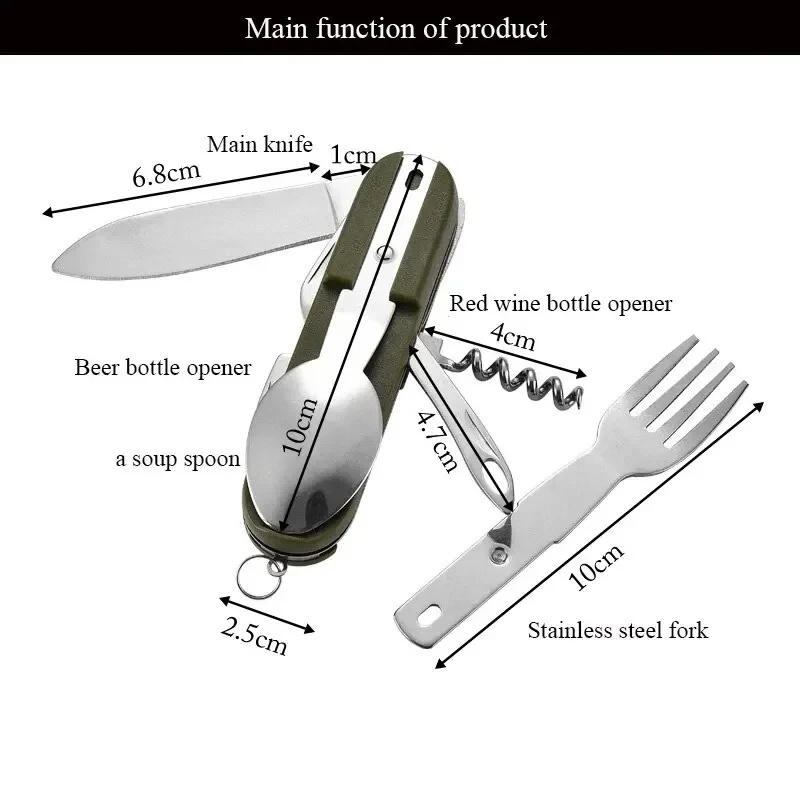 Zestaw sztućców kempingowych 7 – Camping Cooking Knife Set recenzja i cena