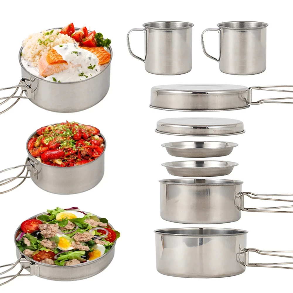 8-częściowy zestaw naczyń kemp – Camping Cooking Backpack recenzja i cena
