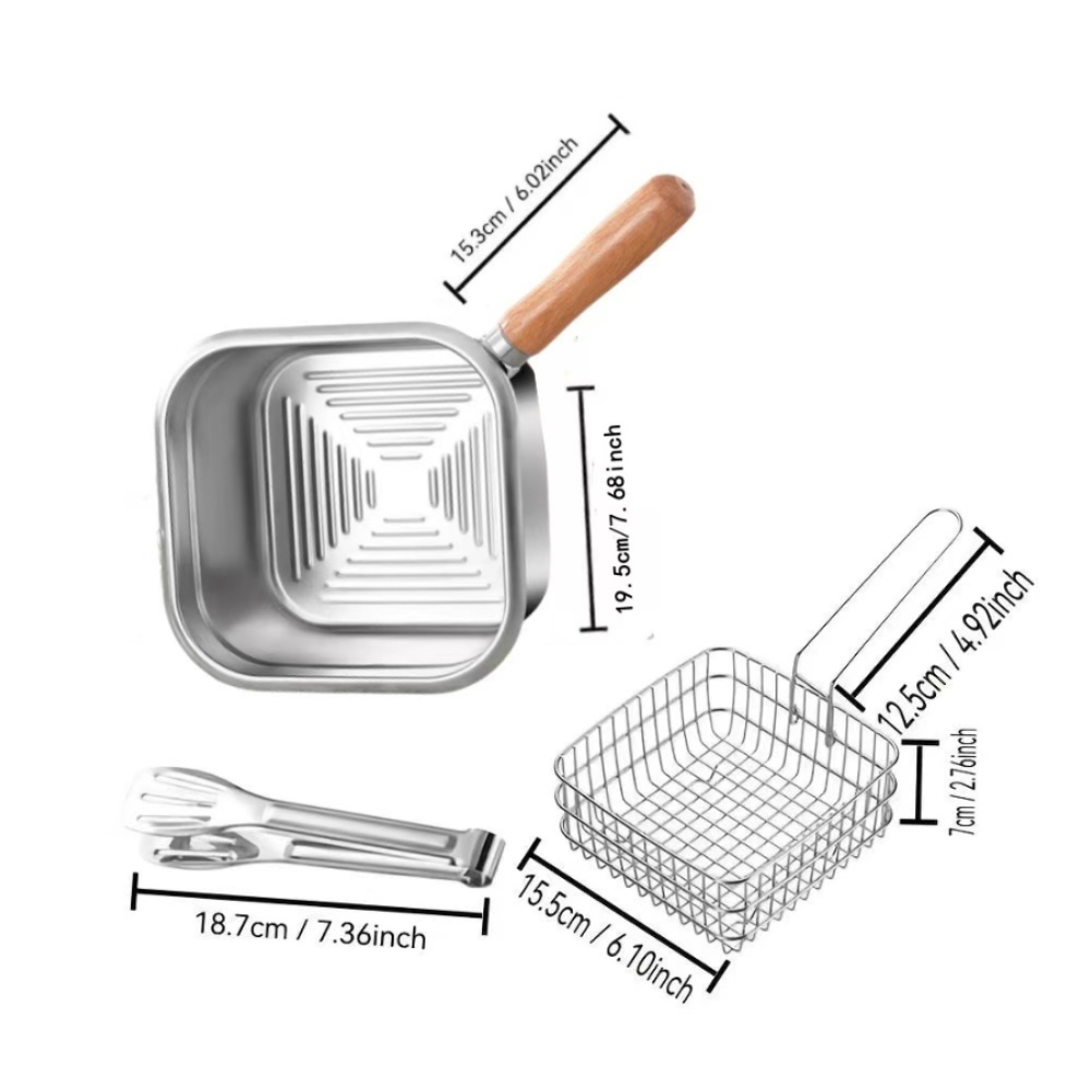 1 Zestaw kwadratowej patelni z – Camping Cooking Set Detachable Handle recenzja i cena