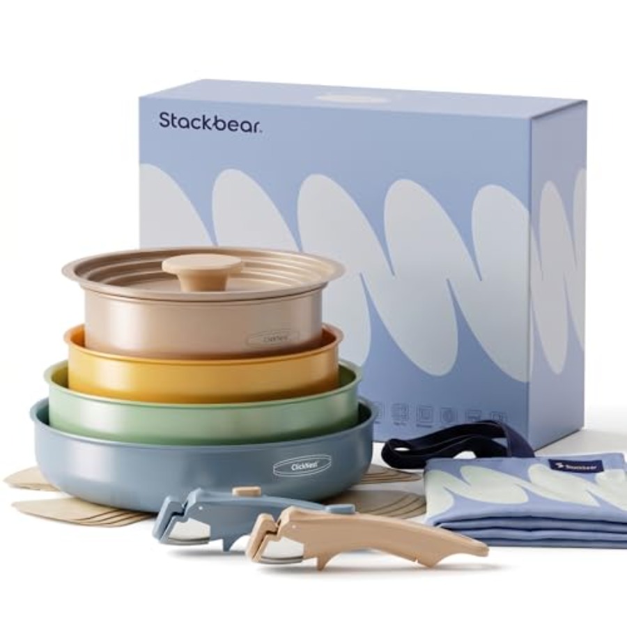 Ceramiczny zestaw naczyń kuche – Camping Cooking Set Detachable Handle recenzja i cena