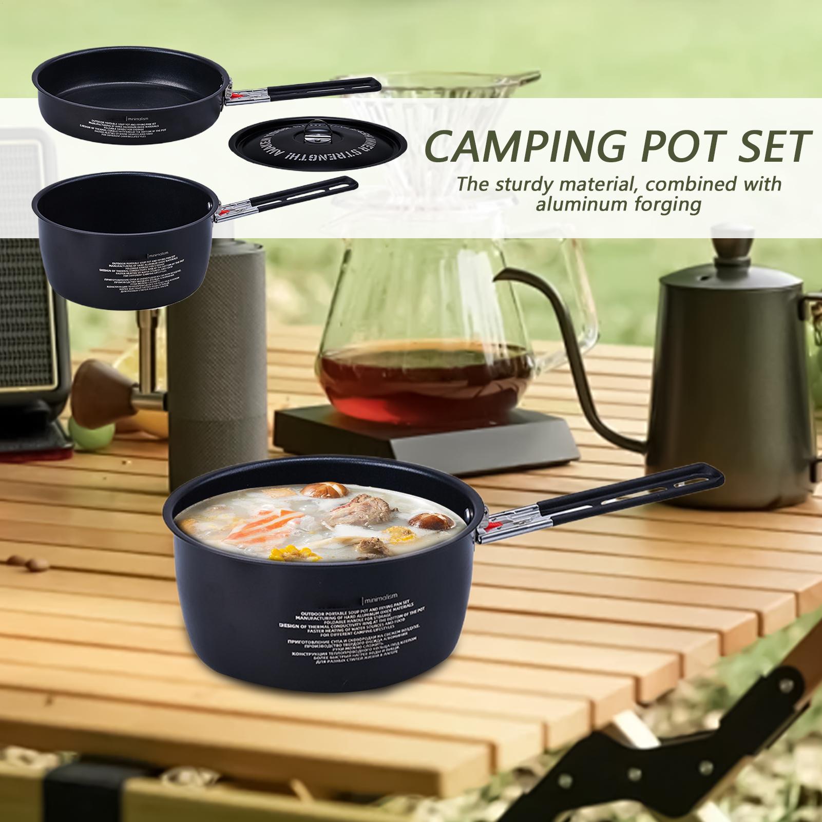 Zestaw naczyń kempingowych Pat – Camping Cooking Set Detachable Handle recenzja i cena