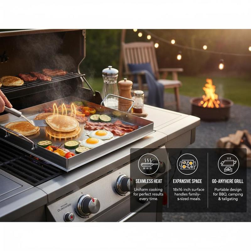 Uniwersalna płaska płyta grill – Camping Cooking Grill recenzja i cena