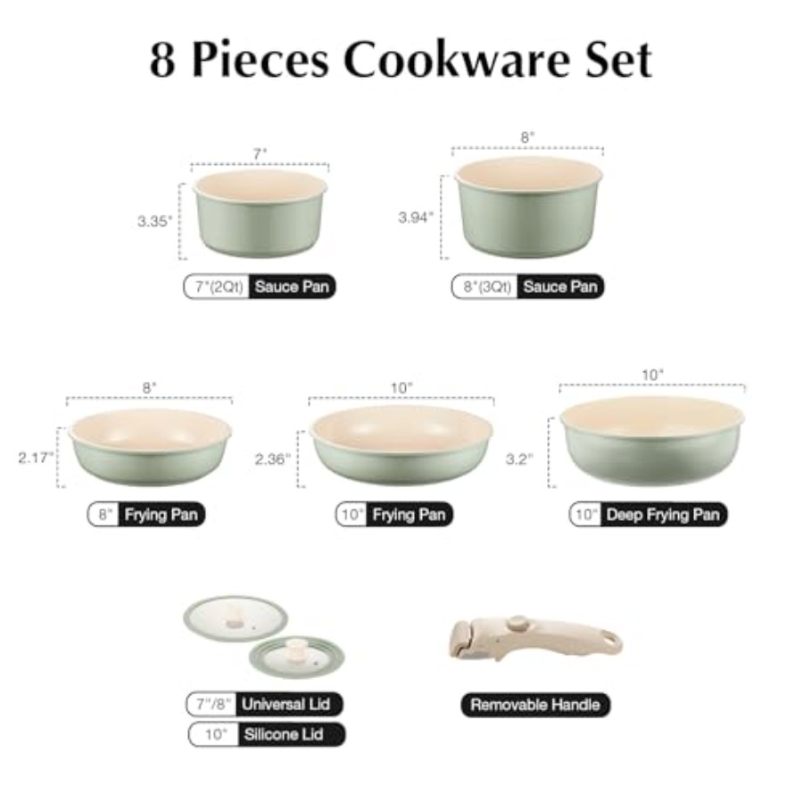 Ceramiczny Zestaw Garnków i Pa – Camping Cooking Set Detachable Handle recenzja i cena