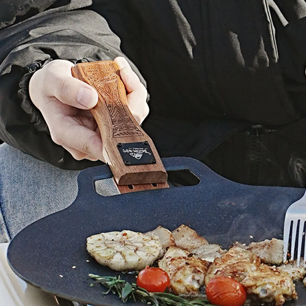 Uchwyt do patelni grillowej z  – Camping Cooking Meat recenzja i cena
