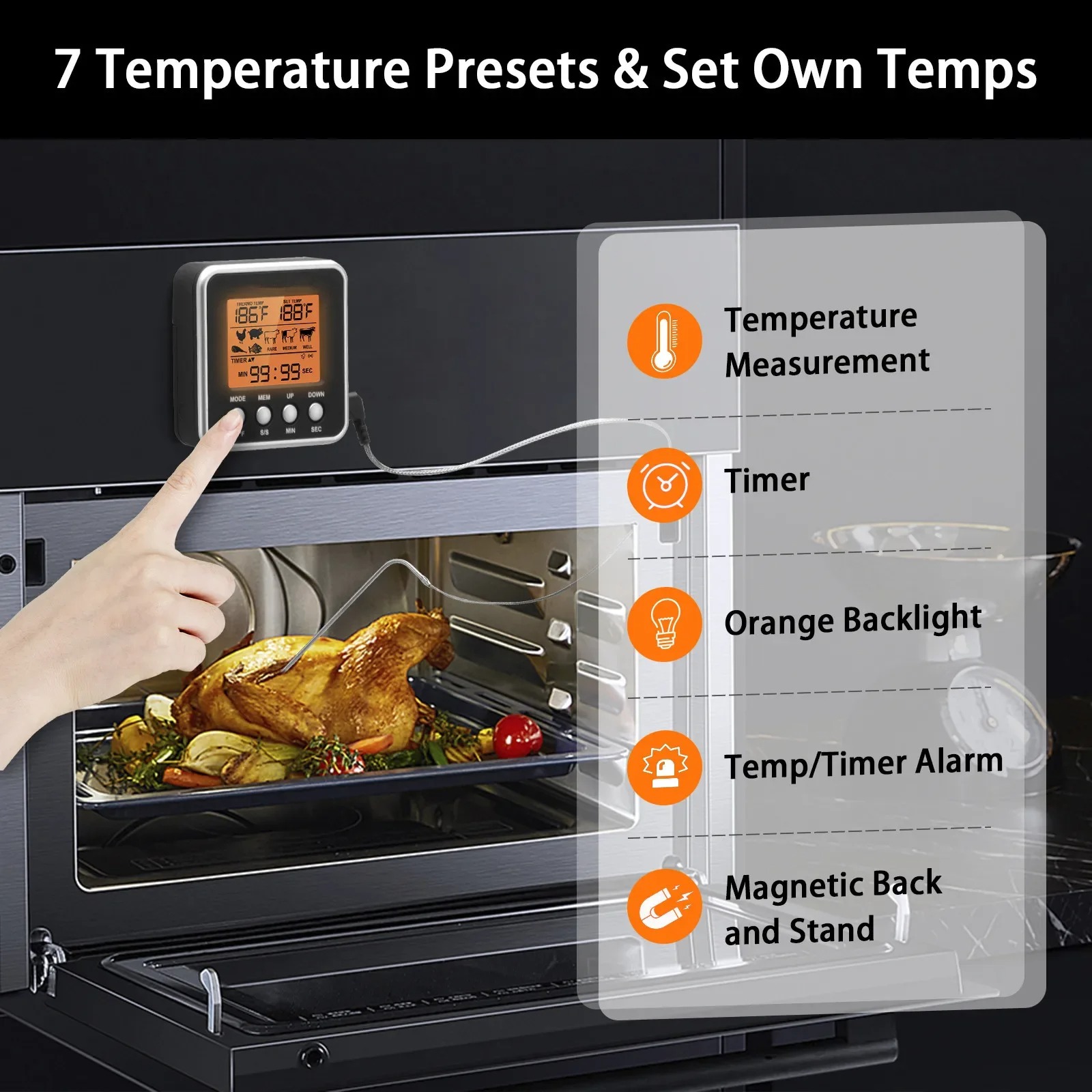 Termometr do mięsa LCD, cyfrow – Meat Thermometer Camp recenzja i cena