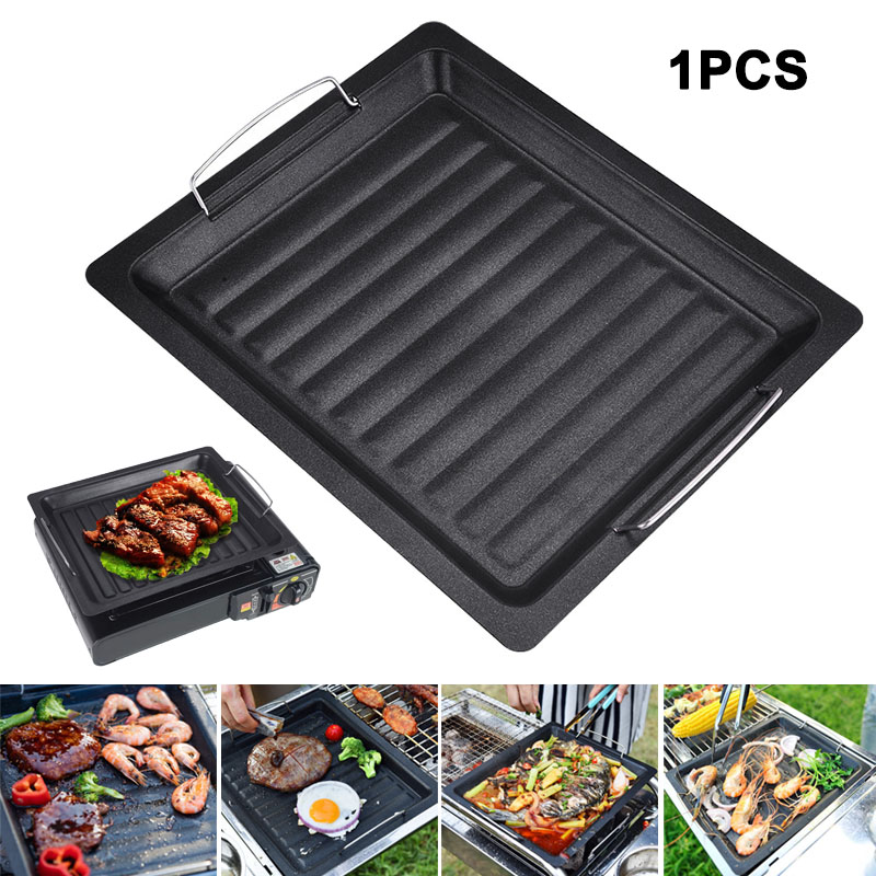 Gruba kwadratowa patelnia gril – Camping Cooking Meat recenzja i cena