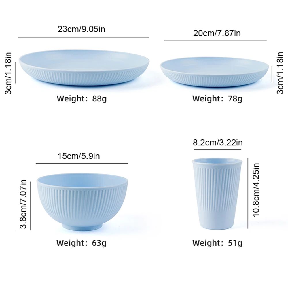 16Pcs Słoma pszenna Zestawy st – Camping Cooking And Eating Set recenzja i cena