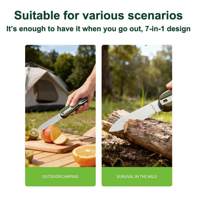 Nowy Zestaw Sztućców Kempingow – Camping Cooking Knife Set recenzja i cena
